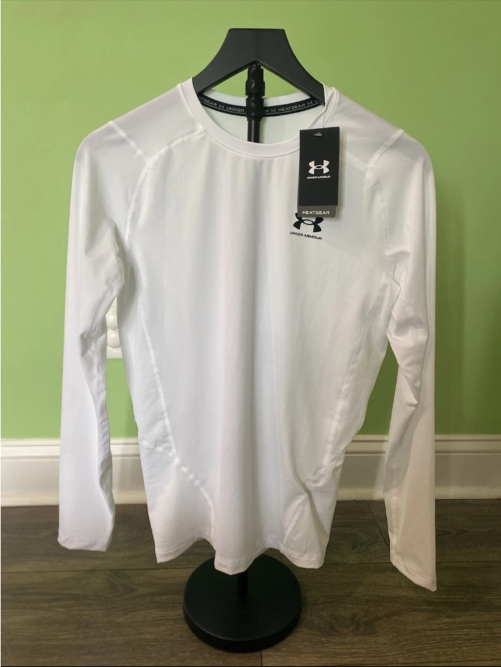 Under Armour White HeatGear Compression Long Sleeve Top